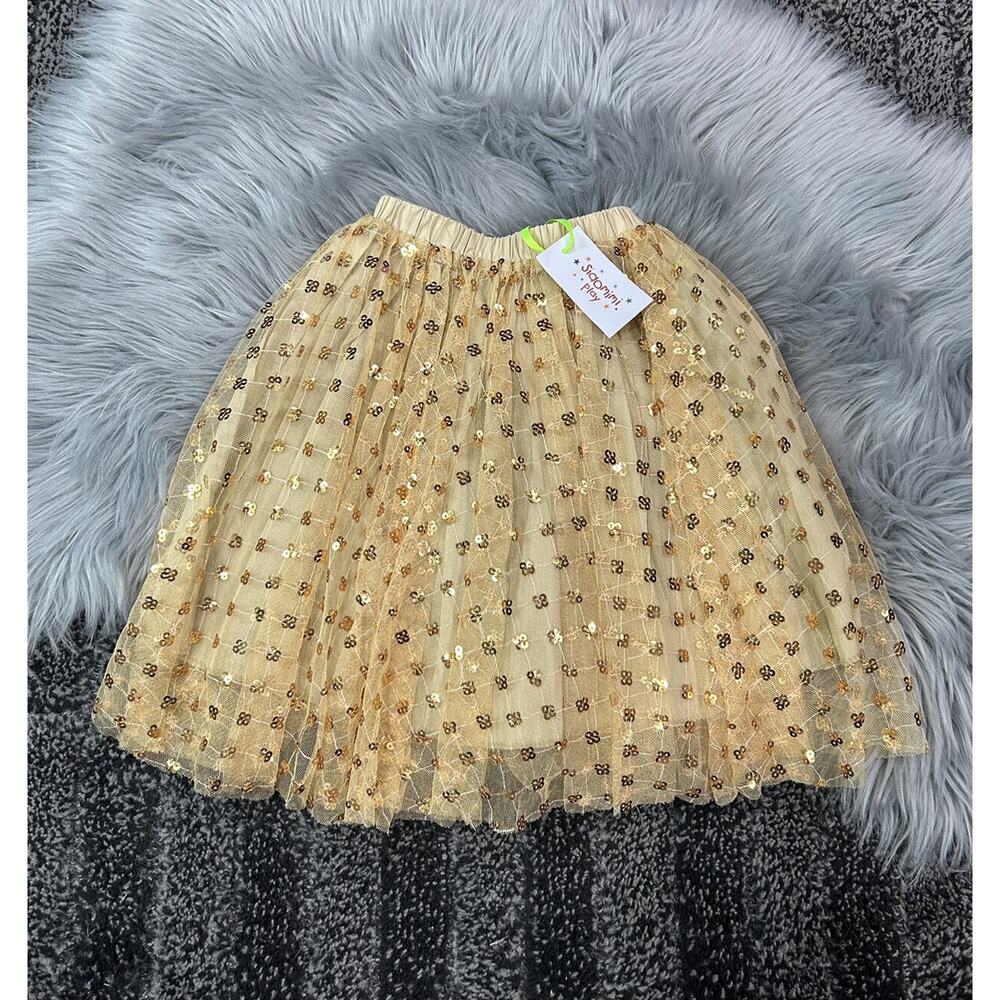 Siaomimi Play Sequin Girls‎ Tulle Skirt 7/8 NEW